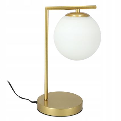 Pöytälamppu 1xE27/40W/230V kultainen/valkoinen