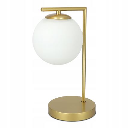 Pöytälamppu 1xE27/40W/230V kultainen/valkoinen