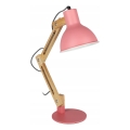 Pöytälamppu 1xE27/40W/230V vaaleanpunainen