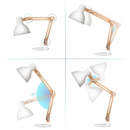 Pöytälamppu 1xE27/40W/230V valkoinen