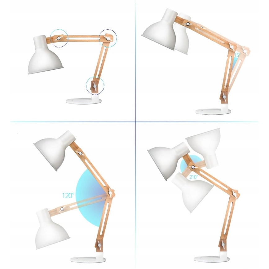 Pöytälamppu 1xE27/40W/230V valkoinen