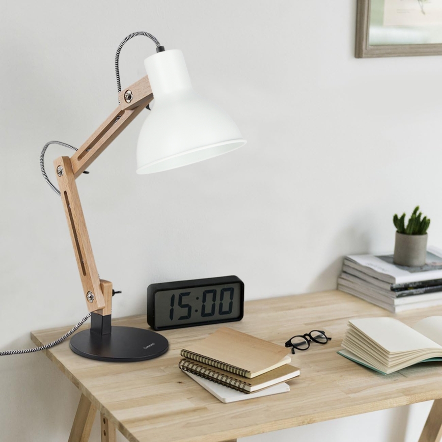 Pöytälamppu 1xE27/40W/230V valkoinen/musta