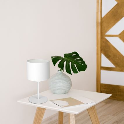 Pöytälamppu ARDEN 1xE27/60W/230V d. 18 cm valkoinen