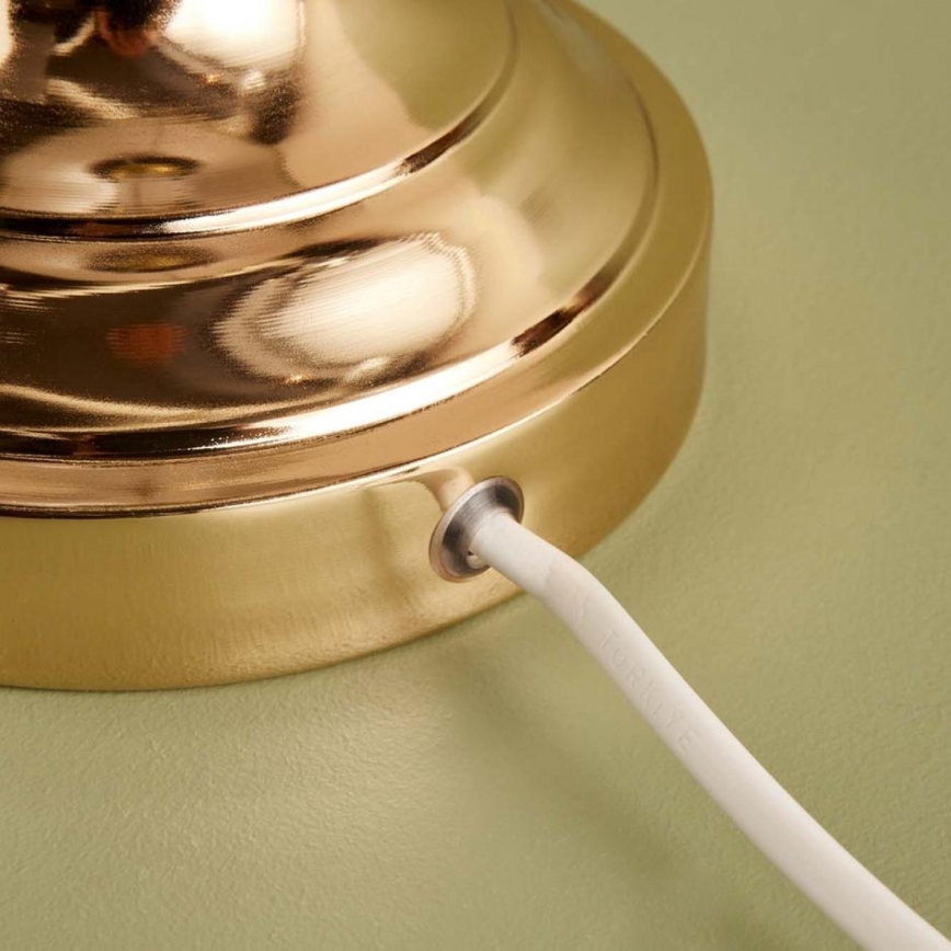 Pöytälamppu AYD 1xE27/40W/230V beige/kultainen