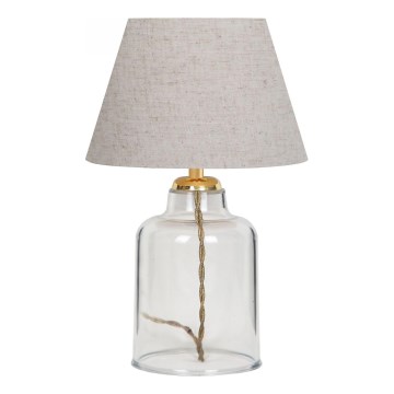 Pöytälamppu AYD 1xE27/40W/230V harmaa/kirkas