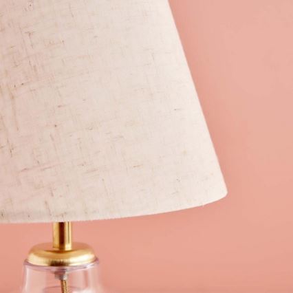 Pöytälamppu AYD 1xE27/40W/230V kerma/läpinäkyvä