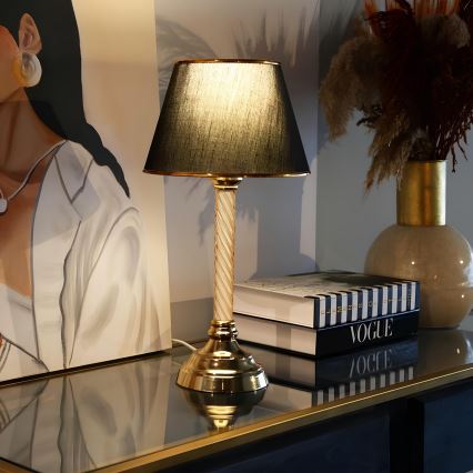 Pöytälamppu AYD 1xE27/40W/230V musta/kultainen