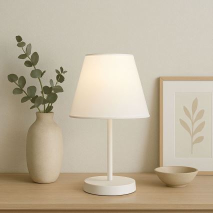 Pöytälamppu AYD 1xE27/40W/230V valkoinen