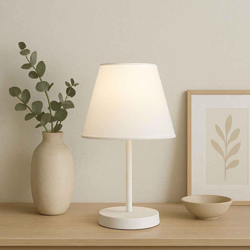 Pöytälamppu AYD 1xE27/40W/230V valkoinen