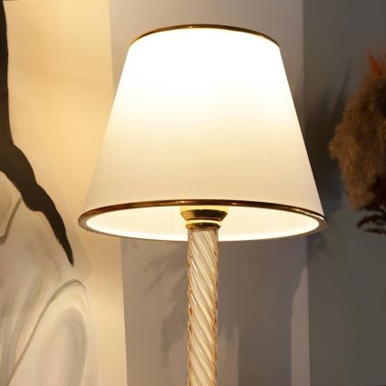 Pöytälamppu AYD 1xE27/40W/230V valkoinen/kultainen