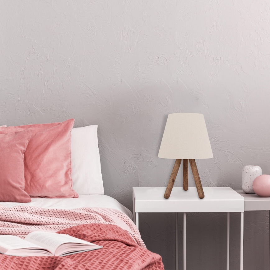 Pöytälamppu AYD 1xE27/60W/230V beige/ruskea