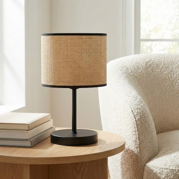 Pöytälamppu ECO 1xE27/15W/230V beige/rottinki