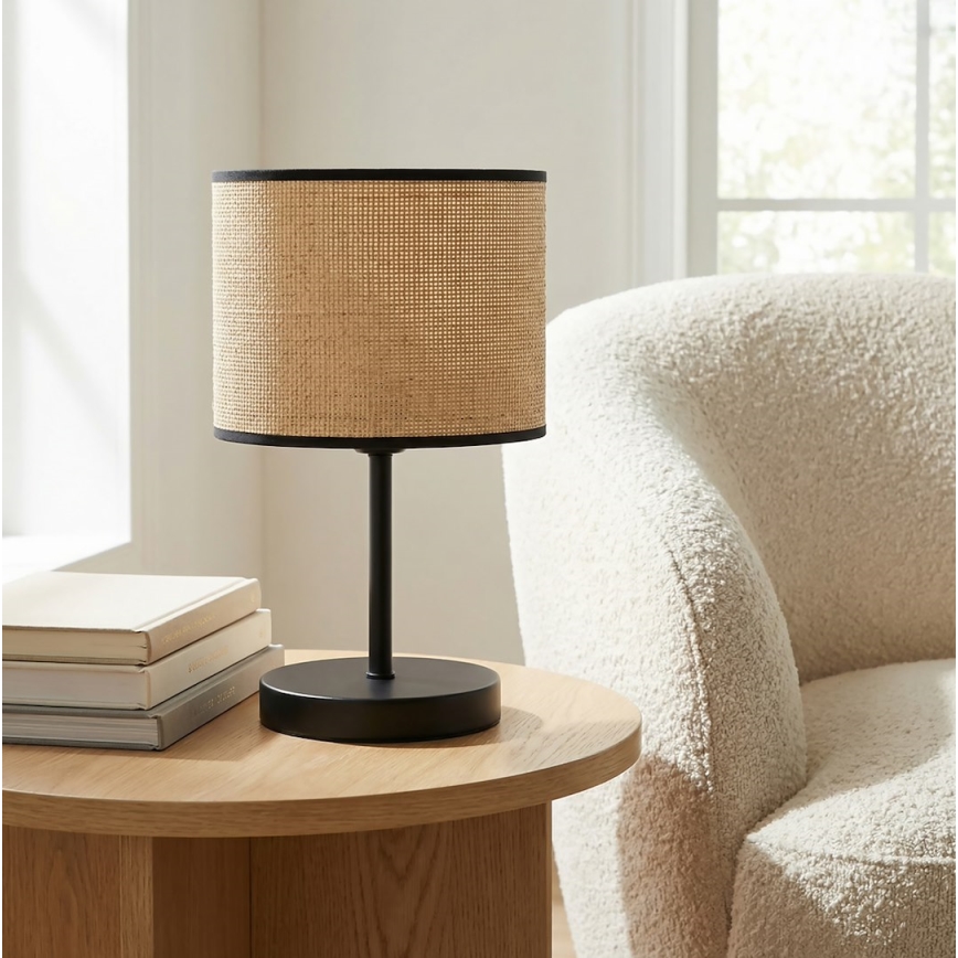 Pöytälamppu ECO 1xE27/15W/230V beige/rottinki