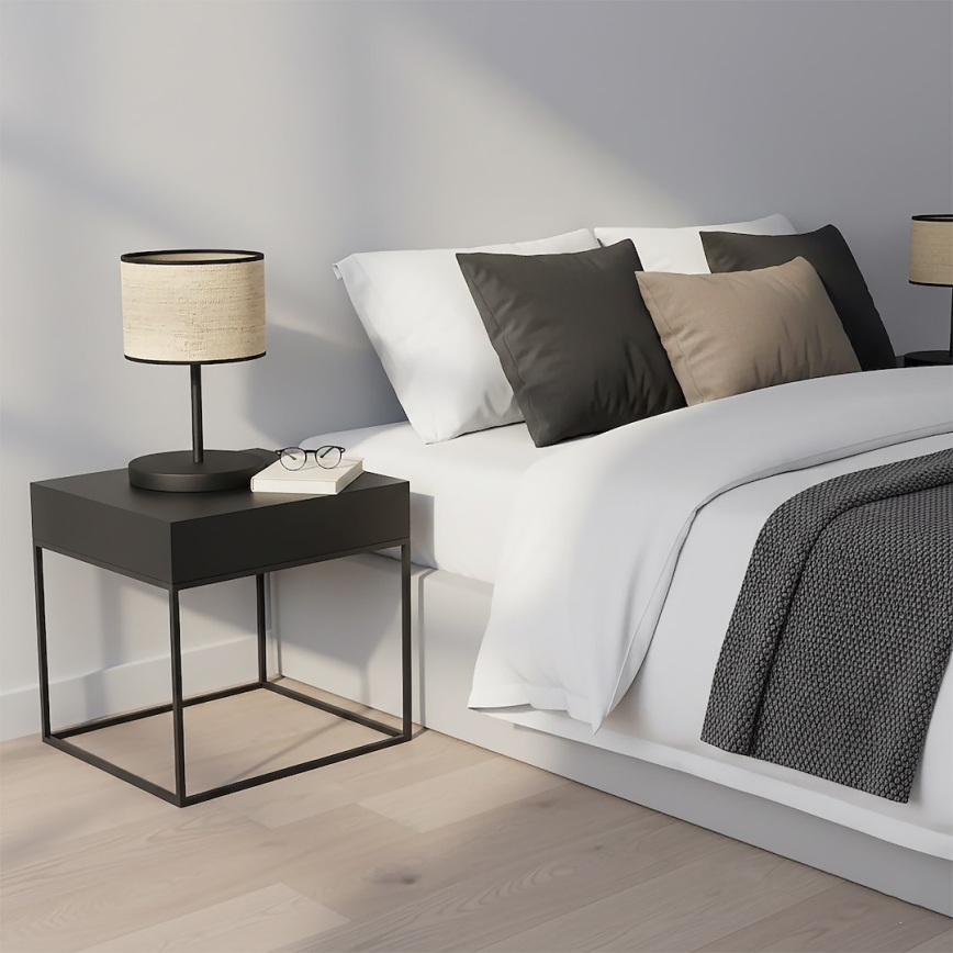 Pöytälamppu ECO 1xE27/15W/230V beige/rottinki