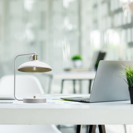 Pöytälamppu FELIX 1xE27/60W/230V valkoinen