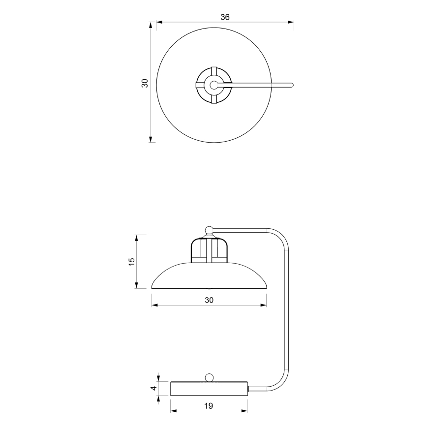 Pöytälamppu FELIX 1xE27/60W/230V valkoinen