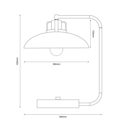Pöytälamppu FELIX 1xE27/60W/230V vihreä