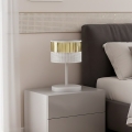 Pöytälamppu LUX 1xE27/15W/230V valkoinen/kullanvärinen