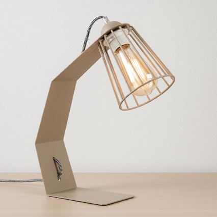Pöytälamppu NANDO 1xE27/15W/230V, beige