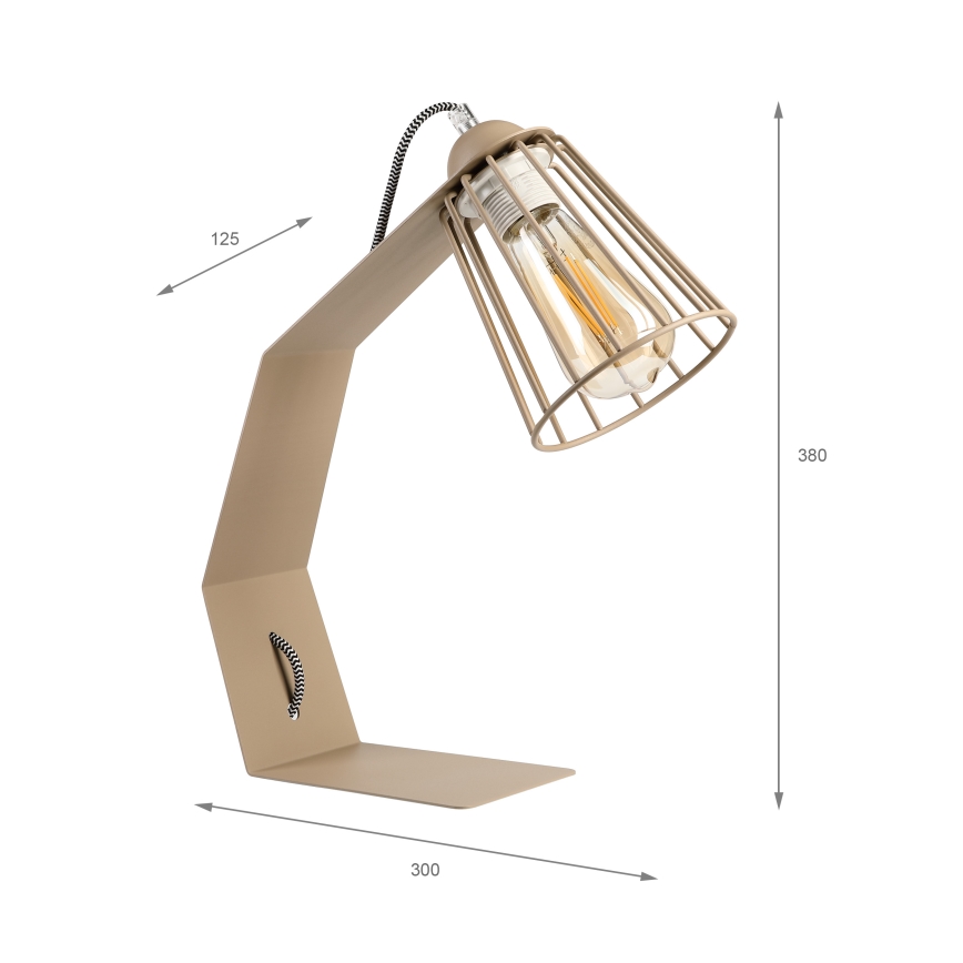 Pöytälamppu NANDO 1xE27/15W/230V, beige