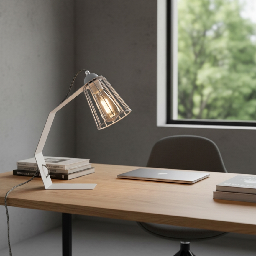 Pöytälamppu NANDO 1xE27/15W/230V valkoinen