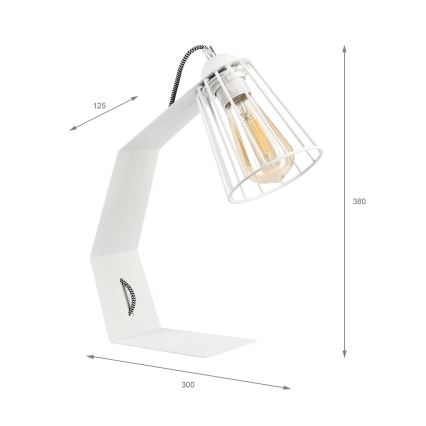 Pöytälamppu NANDO 1xE27/15W/230V valkoinen
