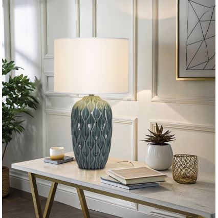 Pöytälamppu PINEAPLE 1xE27/40W/230V valkoinen/vihreä
