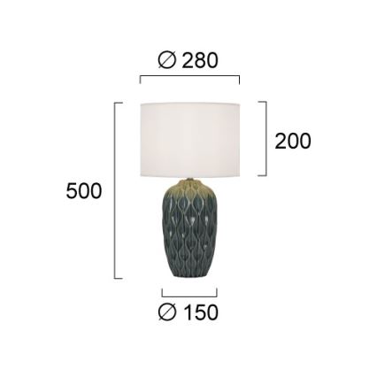 Pöytälamppu PINEAPLE 1xE27/40W/230V valkoinen/vihreä