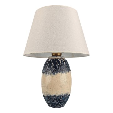 Pöytälamppu RAMZES 1xE27/40W/230V beige/sininen