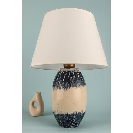Pöytälamppu RAMZES 1xE27/40W/230V beige/sininen