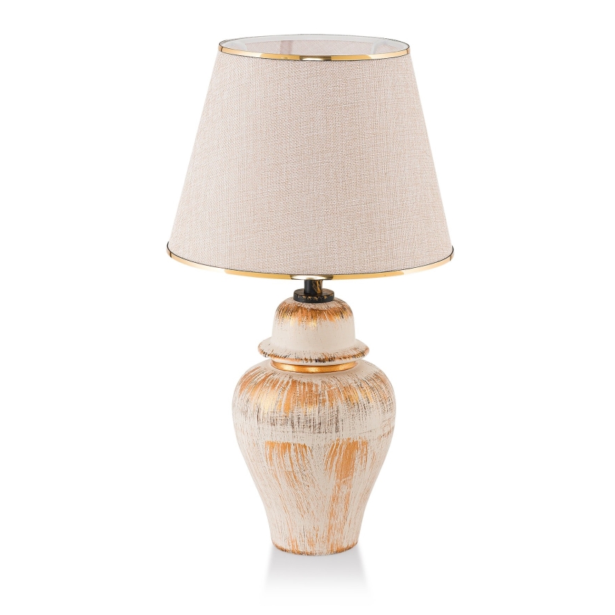 Pöytälamppu RAMZES 1xE27/40W/230V kerma/kulta