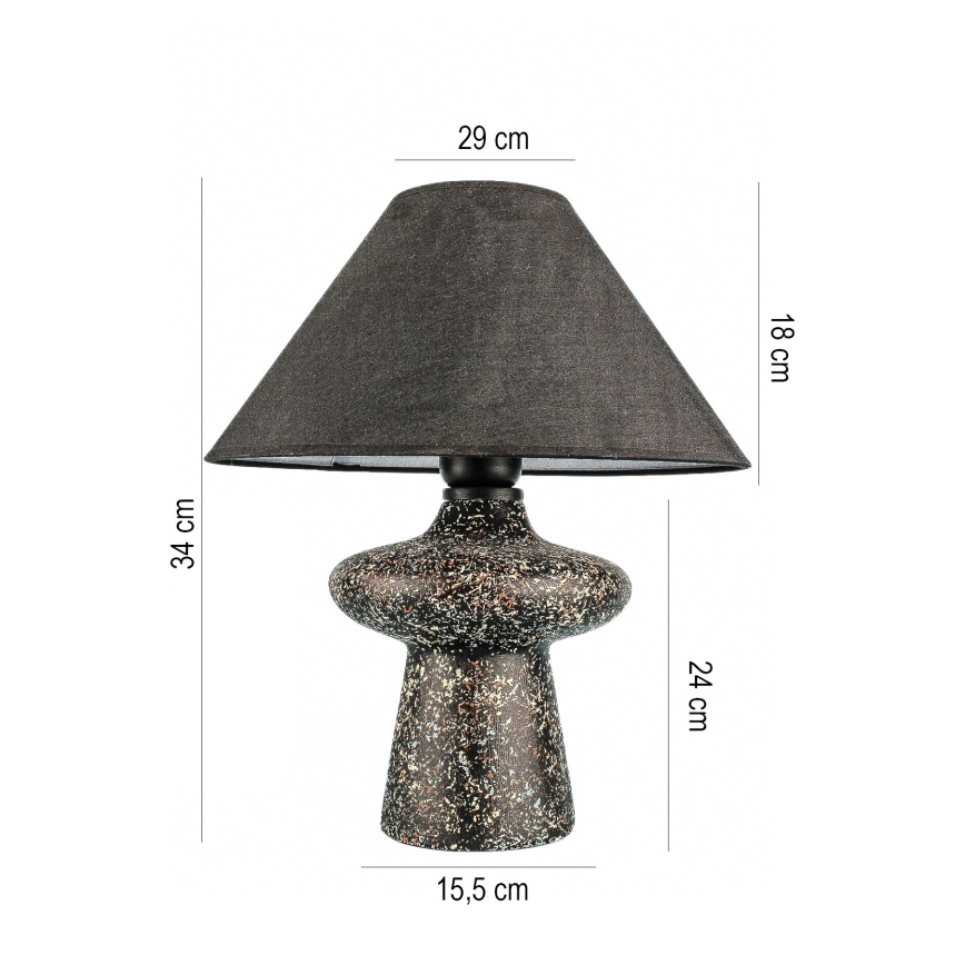 Pöytälamppu RAMZES 1xE27/40W/230V musta