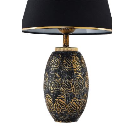 Pöytälamppu RAMZES 1xE27/40W/230V musta/kulta
