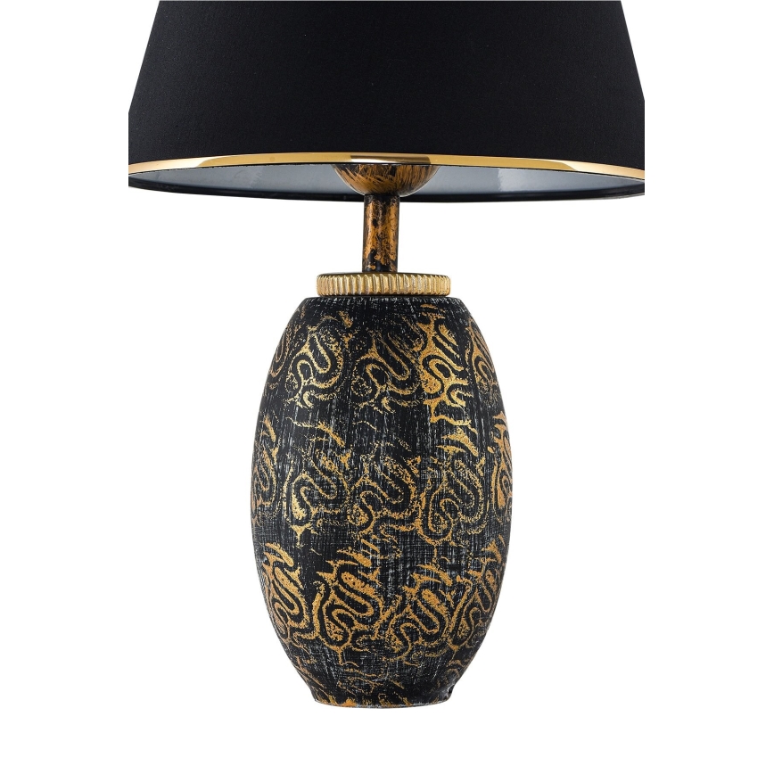 Pöytälamppu RAMZES 1xE27/40W/230V musta/kulta