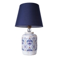 Pöytälamppu RAMZES 1xE27/40W/230V sininen/valkoinen