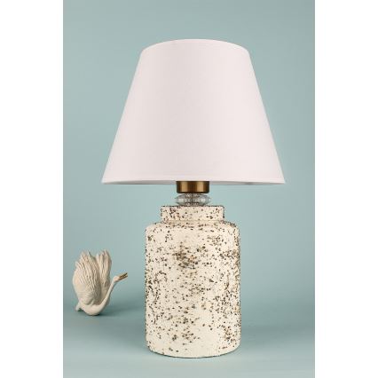 Pöytälamppu RAMZES 1xE27/40W/230V valkoinen/beige