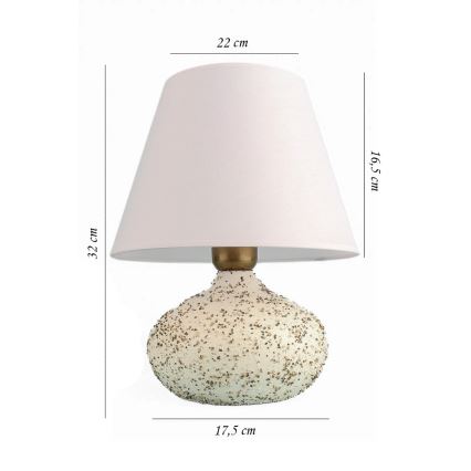 Pöytälamppu RAMZES 1xE27/40W/230V valkoinen