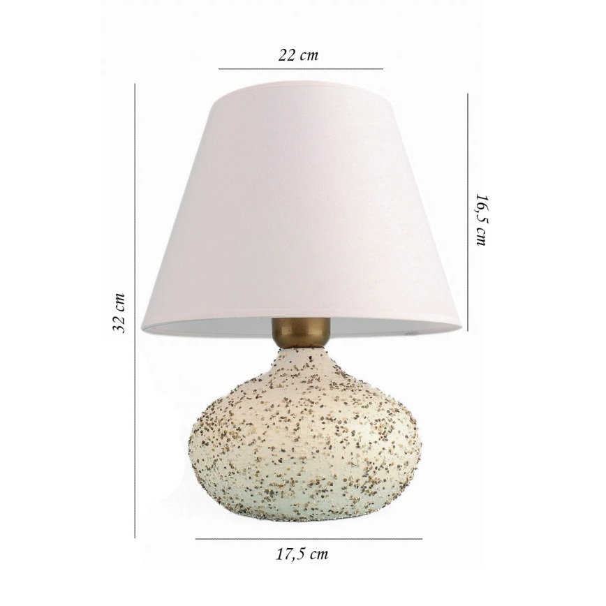 Pöytälamppu RAMZES 1xE27/40W/230V valkoinen