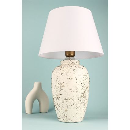 Pöytälamppu RAMZES 1xE27/40W/230V valkoinen/kerma