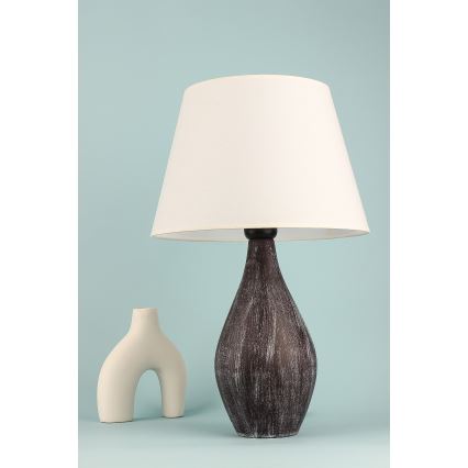 Pöytälamppu RAMZES 1xE27/40W/230V valkoinen/ruskea