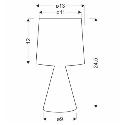 Pöytälamppu SATTI 1xE14/40W/230V vihreä