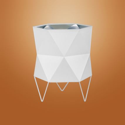 Pöytälamppu SIRO 1xE27/15W/230V valkoinen/hopea