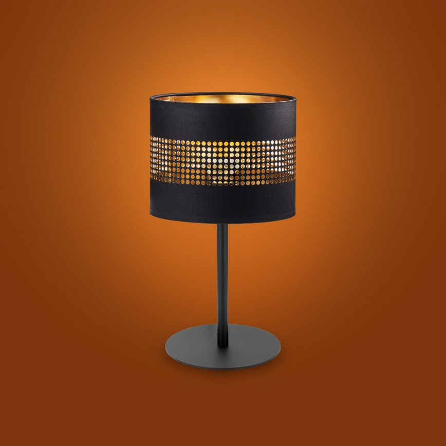Pöytälamppu TAGO 1xE27/15W/230V musta/kulta