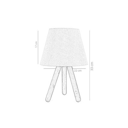 Pöytälamppu WOOD 1xE27/60W/230V pinkki