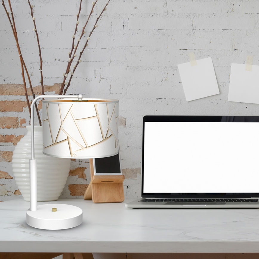 Pöytälamppu ZIGGY 1xE27/60W/230V valkoinen/kulta