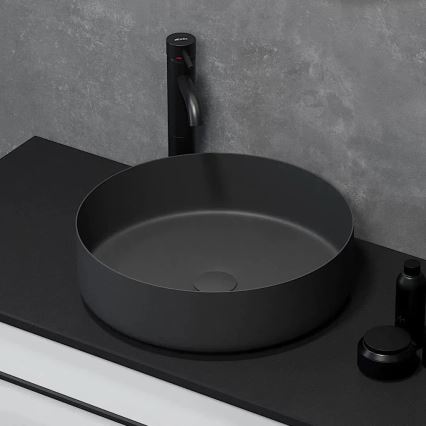 Pöytätason pesuallas LJORDAL, halkaisija 40 cm, teräs/musta