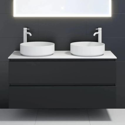 Pöytätason pesuallas LJORDAL, halkaisija 40 cm, teräs/valkoinen