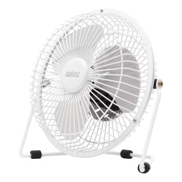 Pöytätuuletin 1,75 W/5 V USB, halkaisija 18 cm, valkoinen