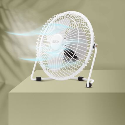 Pöytätuuletin 1,75 W/5 V USB, halkaisija 18 cm, valkoinen