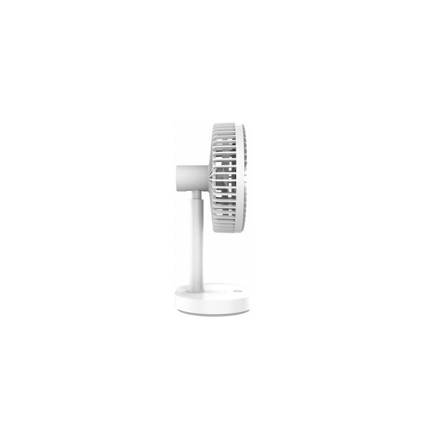 Pöytätuuletin ladattavalla LED-valolla, 3000 mAh (3,7 V), USB-C